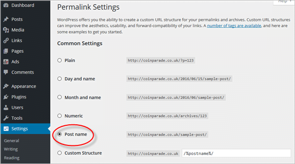 WordPress Permalink code for Windows server