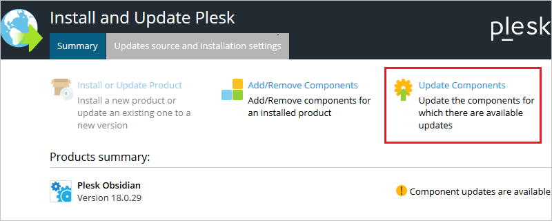 How to install Plesk updates