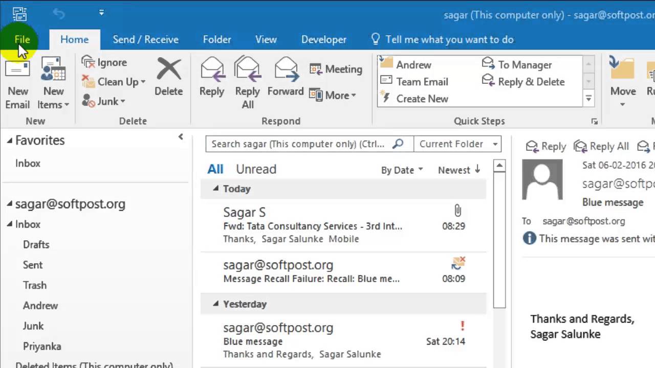 How to change Time Zones in Outlook