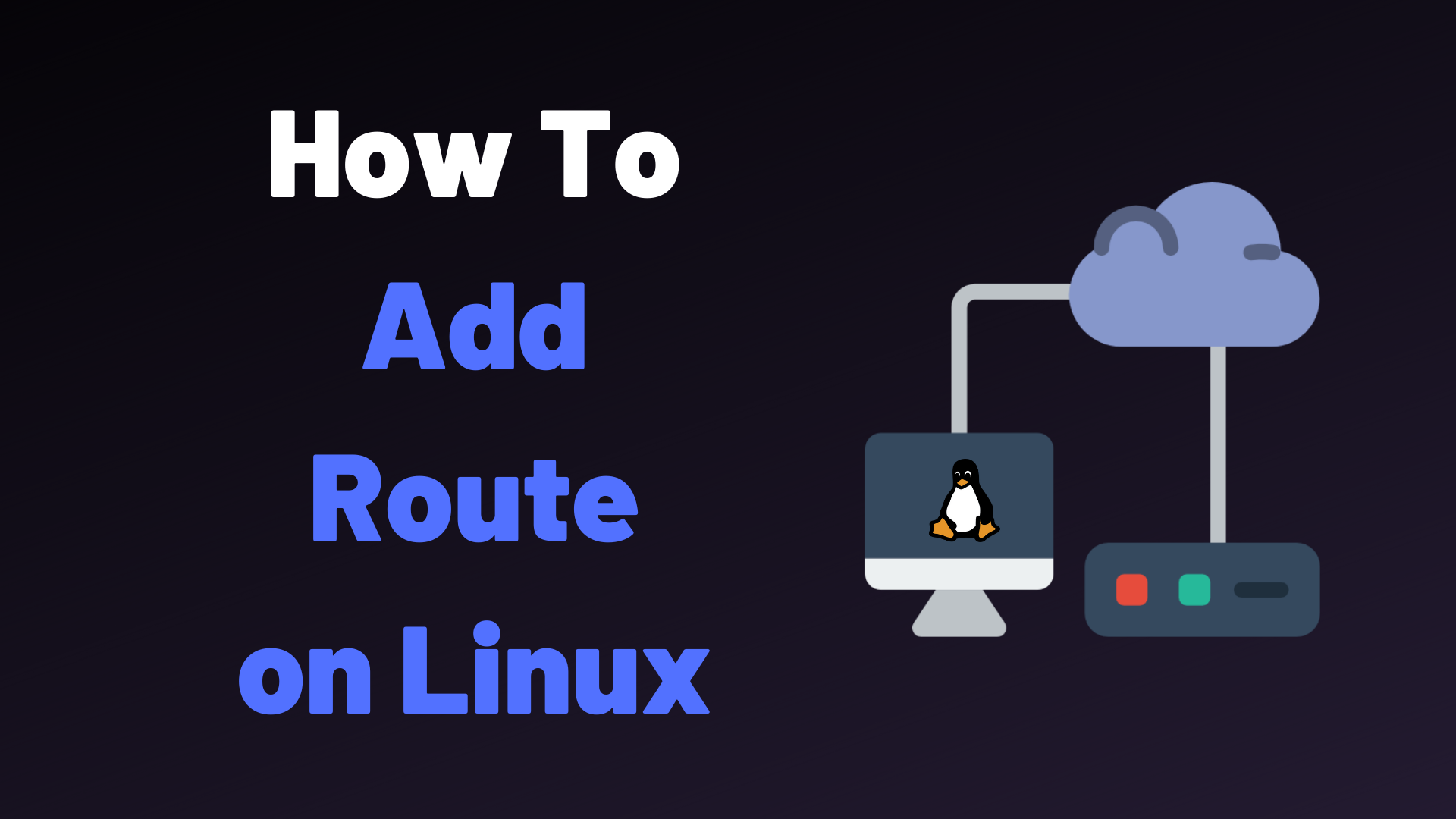 Manually add route for vps linux